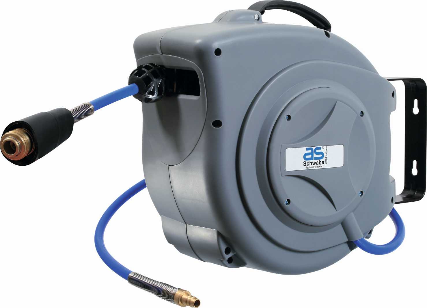 ENROULEUR AUTOMATIQUE AIR COMPRIME TUBE POLYURETHANE 8X12 LONGUEUR 15M+1M