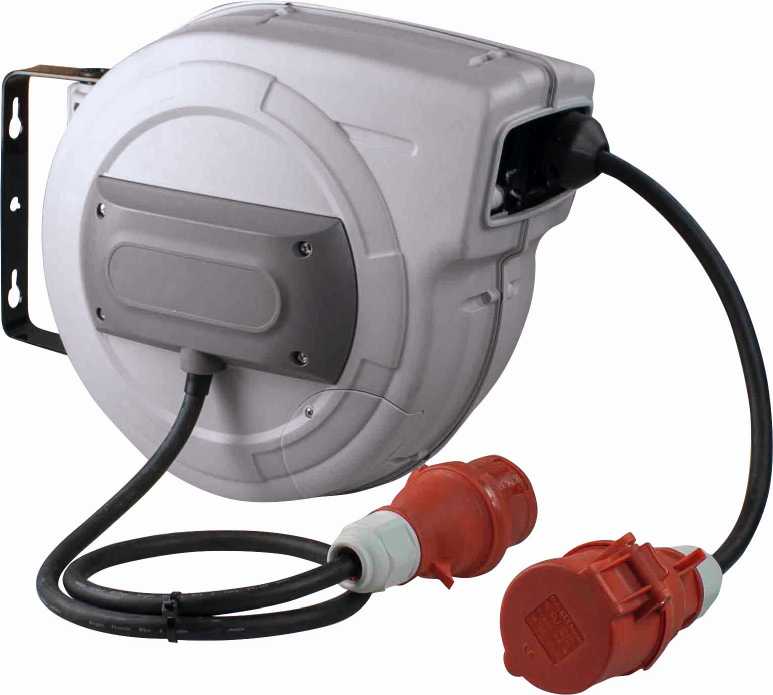 ENROULEUR AUTOMATIQUE MURAL TRIPHASE 3PNT/400V/16A 10M H07 RN-F 5G1,5