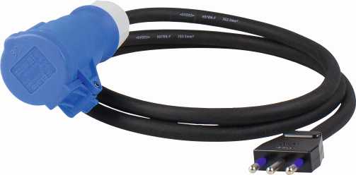 FICHE ITALIENNE TYPE L (16A) PRISE CEI AVEC COUVERCLE RABATTABLE (1PNT/16A/230V