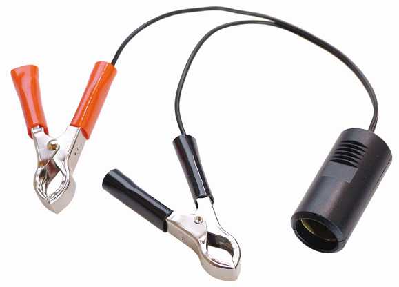 PRISE 12/24V AVEC PINCES DE RACCORDEMENT SUR BATTERIE