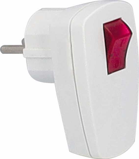 FICHE DOMESTIQUE COUDEE 2 PT AVEC INTERRUPTEUR