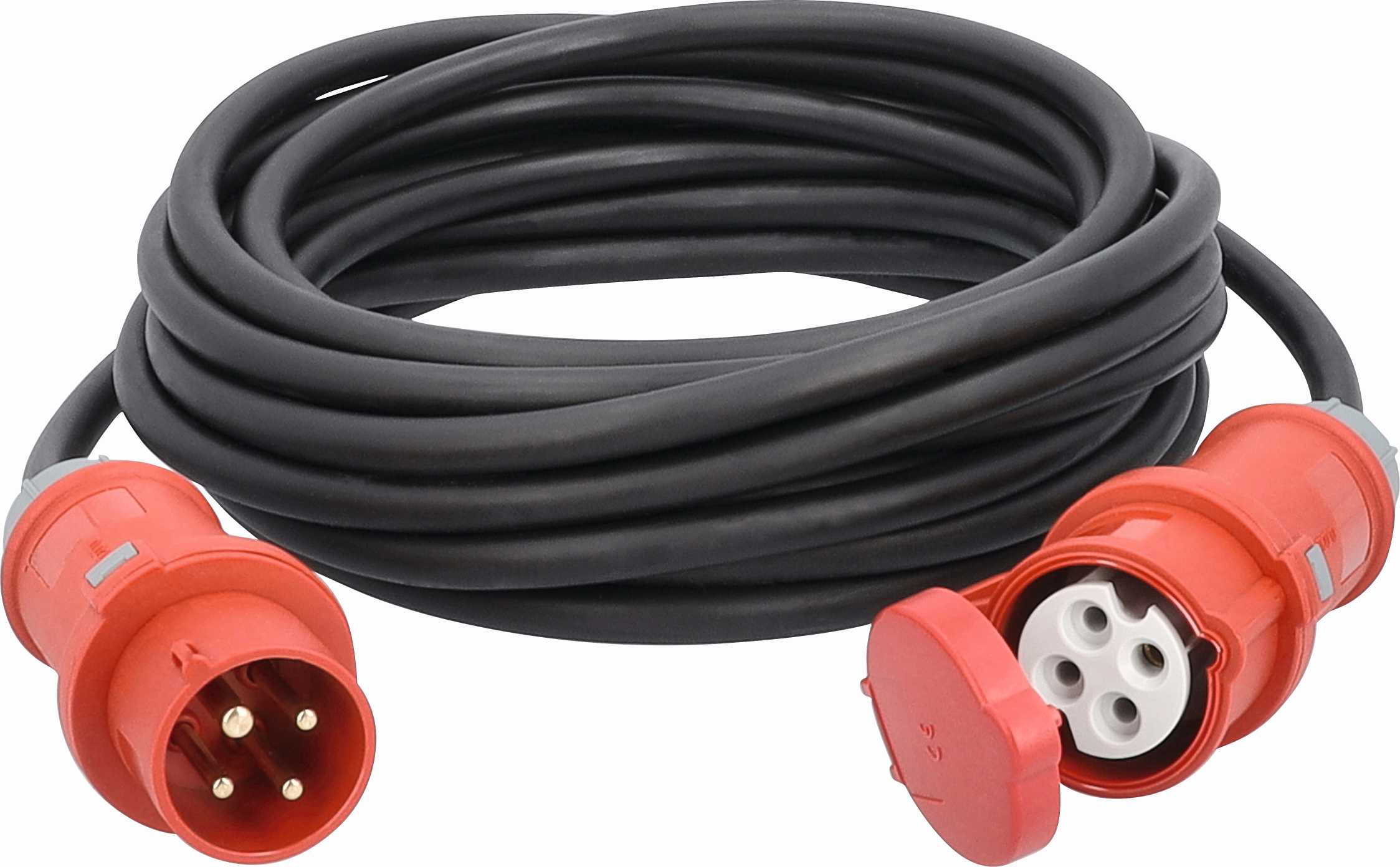 Rallonge courant fort CEI 3PT/16A, env. 11 kW 10 m H07RN-F 4G2,5