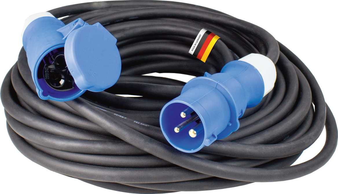 RALLONGE CAMPING, CEE 250V 16A, 25M H07RN-F3G2,5