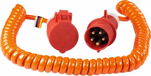 RALLONGE TRI A CABLE SPIRALE EXTENSIBLE DE 1 A 5 M H07BQ-F 5G1,5