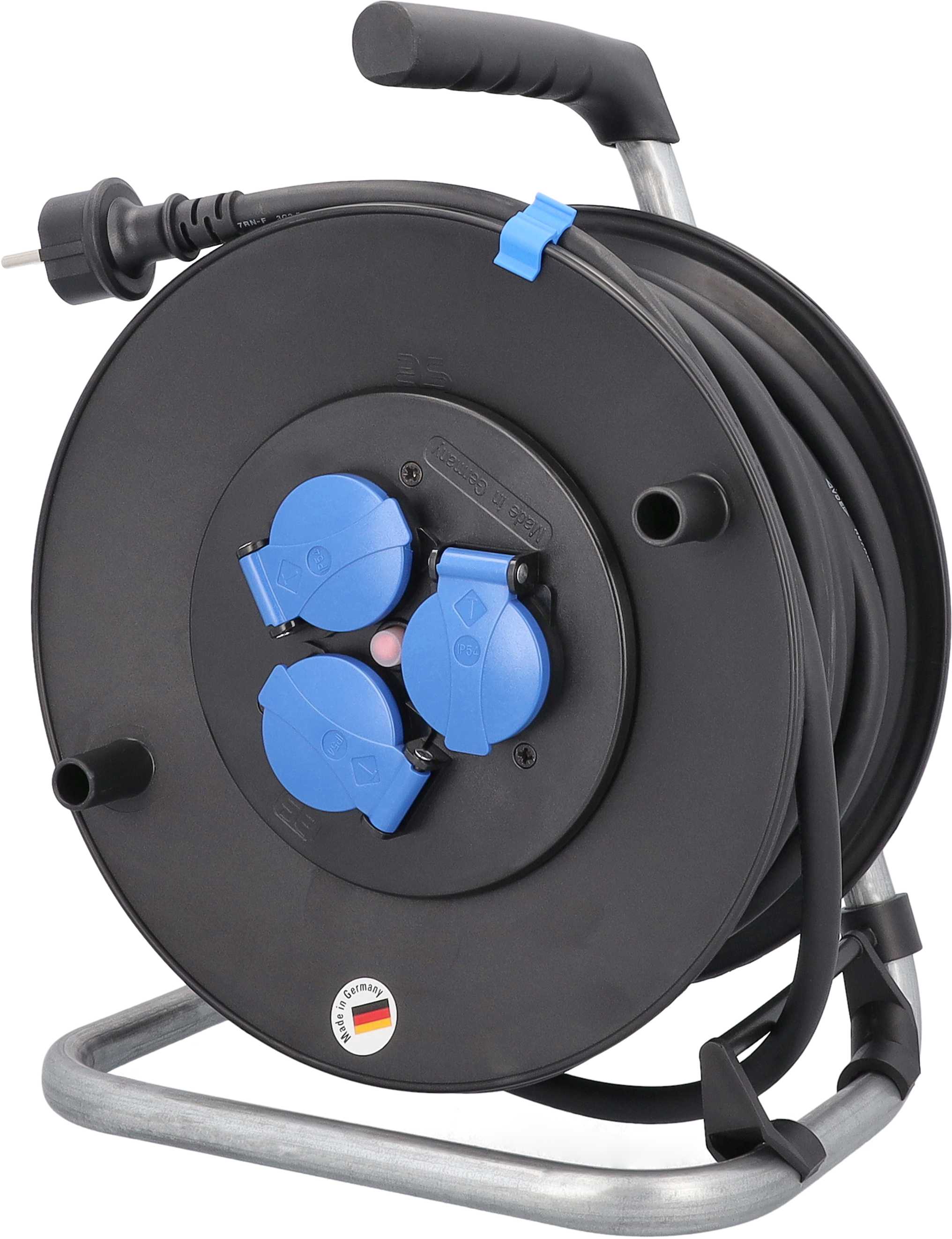 ENROULEUR 25ML DE CABLE A TAMBOUR 285mm AVEC CLAPETS H07RN-F3G2,5