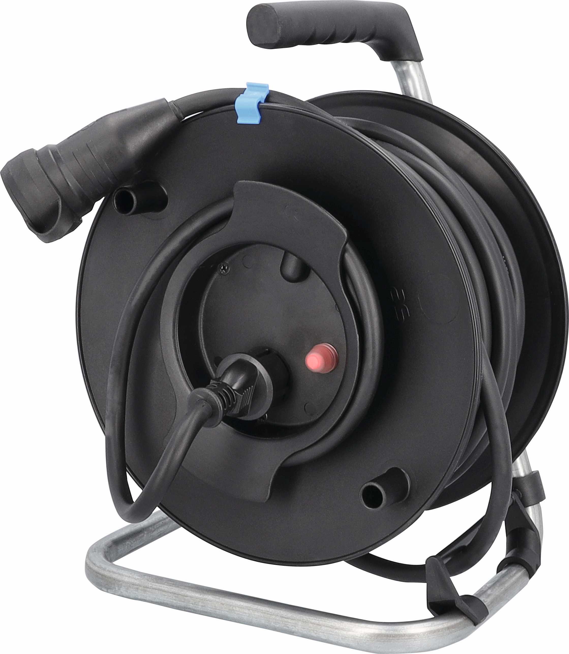 ENROULEUR PROLONGATEUR 320MM, 40M H07RN-F3G2,5 NOIR AVEC PROTECTION THERMI