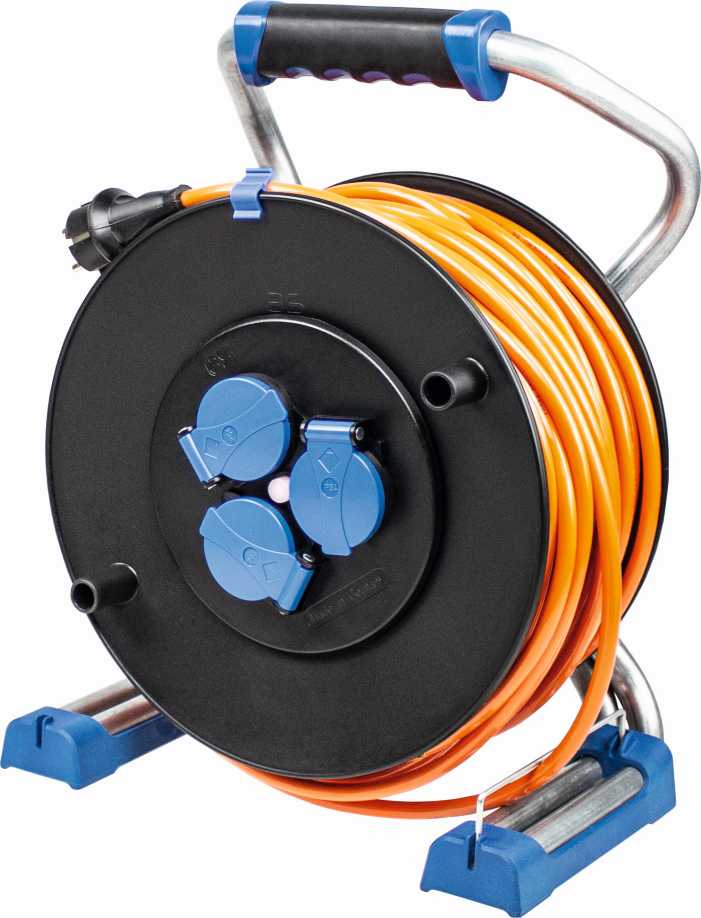 XPERTS ENROULEUR DE CABLE PROFESSIONNEL 285MM, 25M DE CABLE H07BQ-F 3G2,5