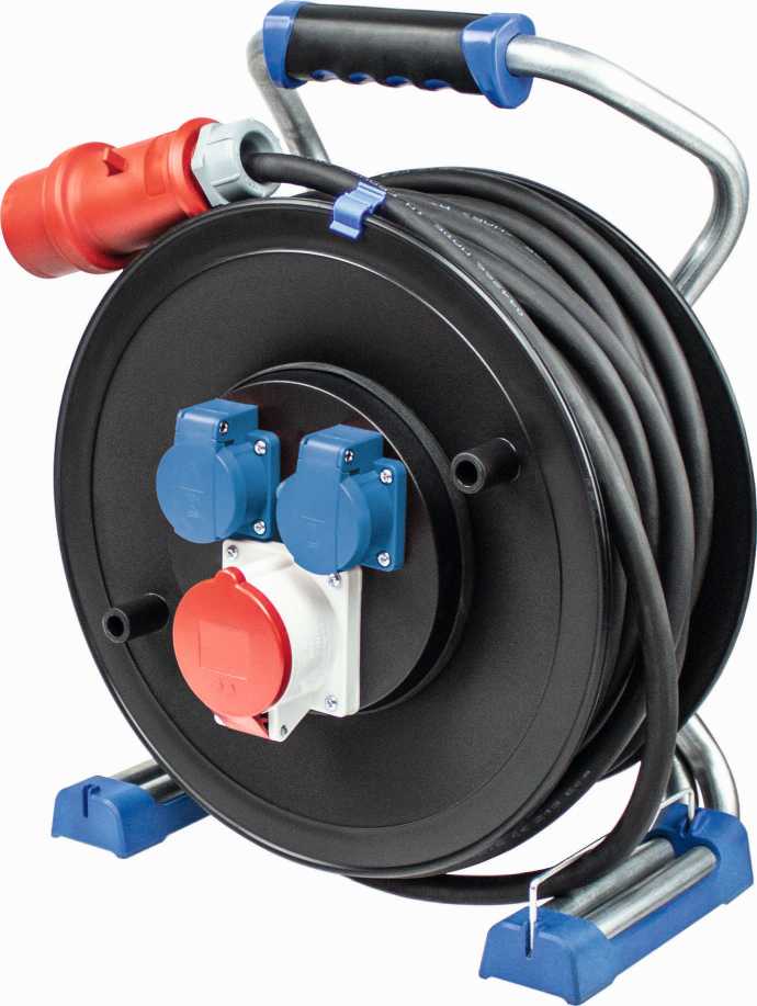 XPERTS ENROULEUR DE CABLE PROFESSIONNEL TRIPHASE, 320MM, 30M DE CABLE H07RN-F 5G