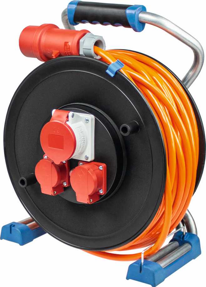 XPERTS ENROULEUR DE CABLE PROFESSIONNEL TRIPHASE, 320MM, 30M DE CABLE H07BQ-F 5G