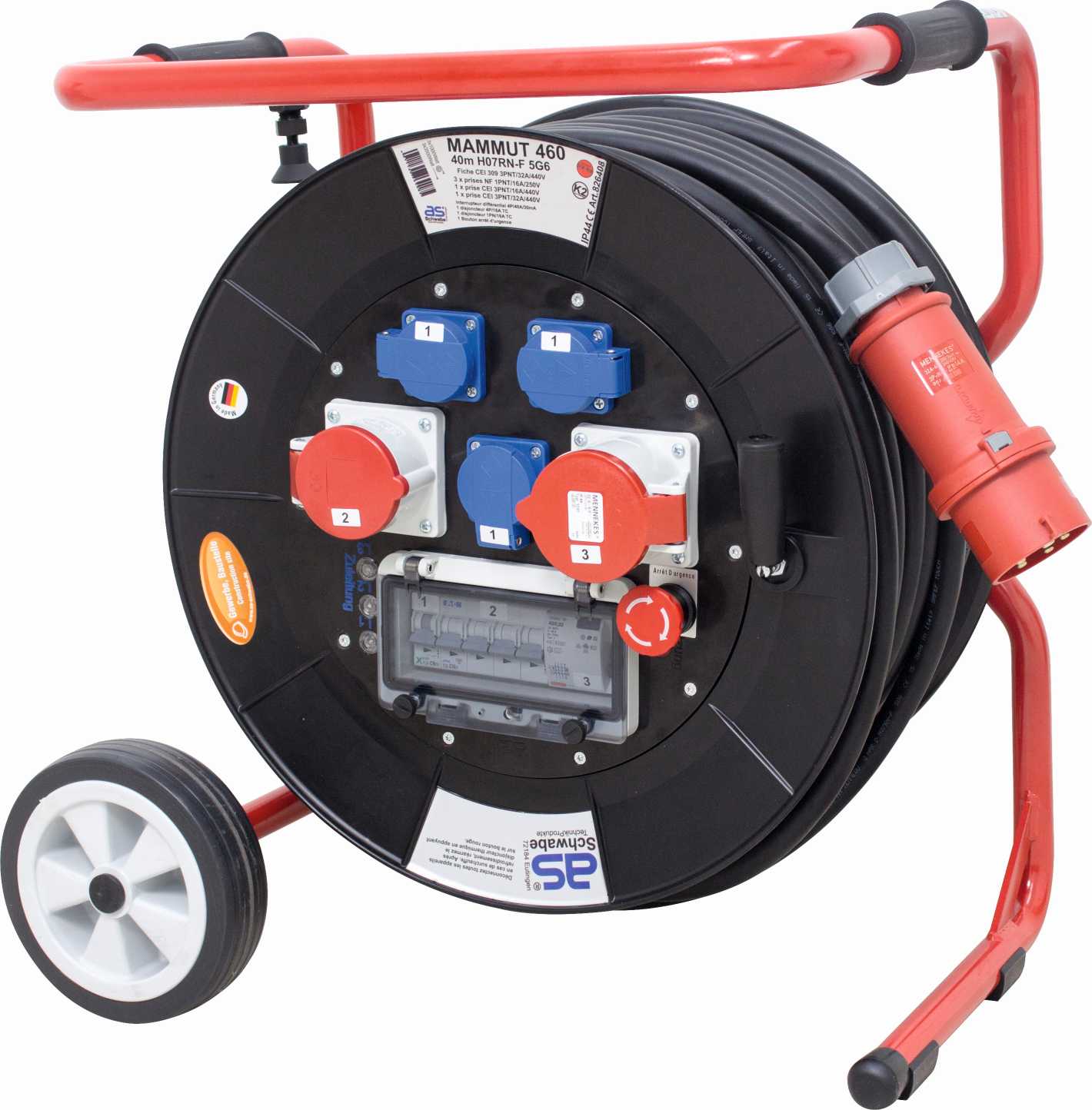 MAMMOUTH 22 KW FRANCE - 250/440V / 3 PRISES NF 1PNT 16A/250V - 1 PRISES CEI 3