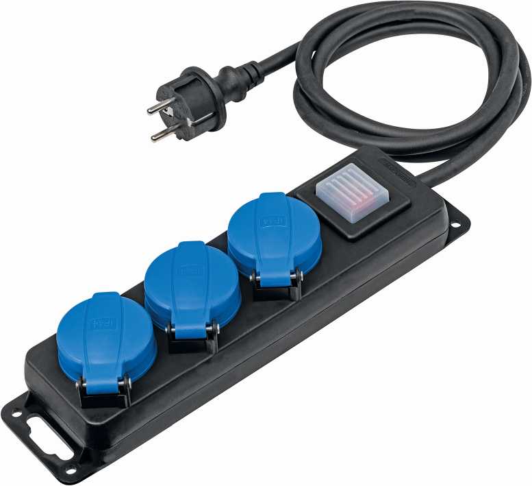 REGLETTE 1,5 M H07RN-F 3G1,5 3 PRISES