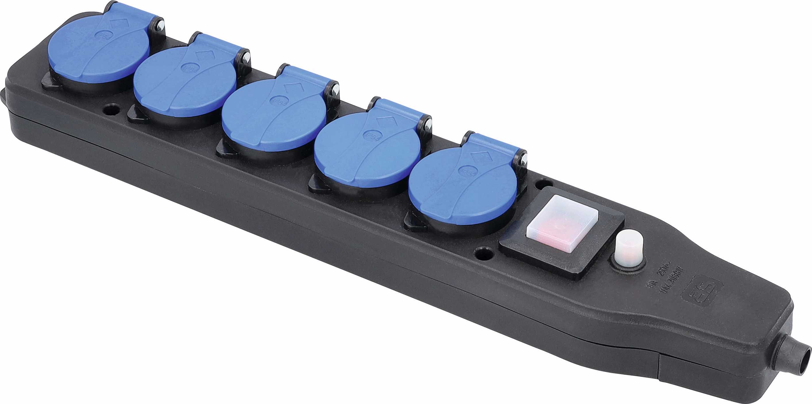 REGLETTE R5 - IP54 SANS CABLE, AVEC 5 PRISES DE COURANT NF