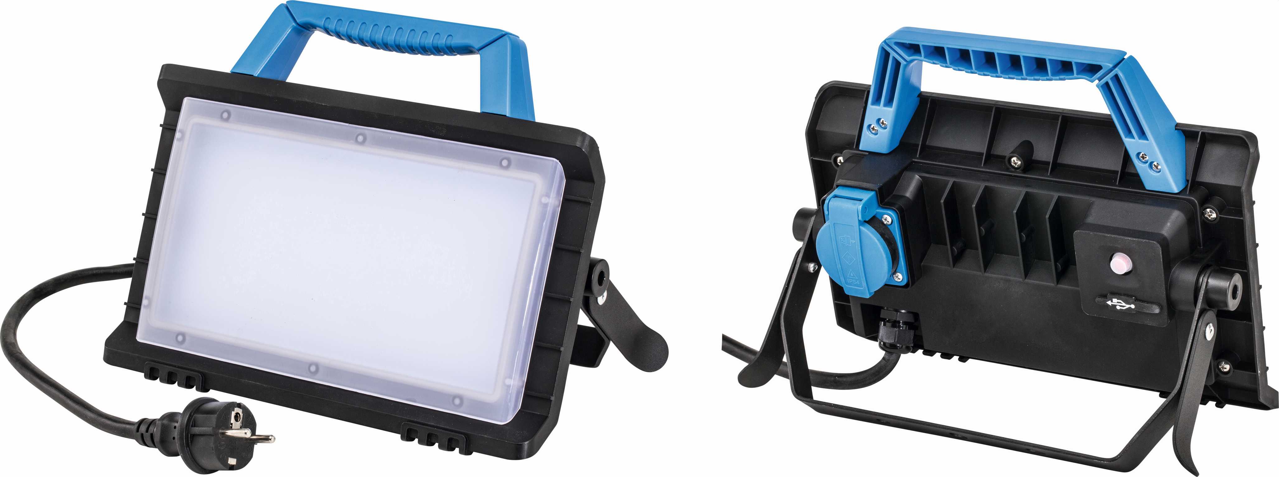 OPTILINE PROJECTEUR LED PORTABLE 24W AVEC 1 PRISE NF 16A/250V ET 3M H07RN-F 3