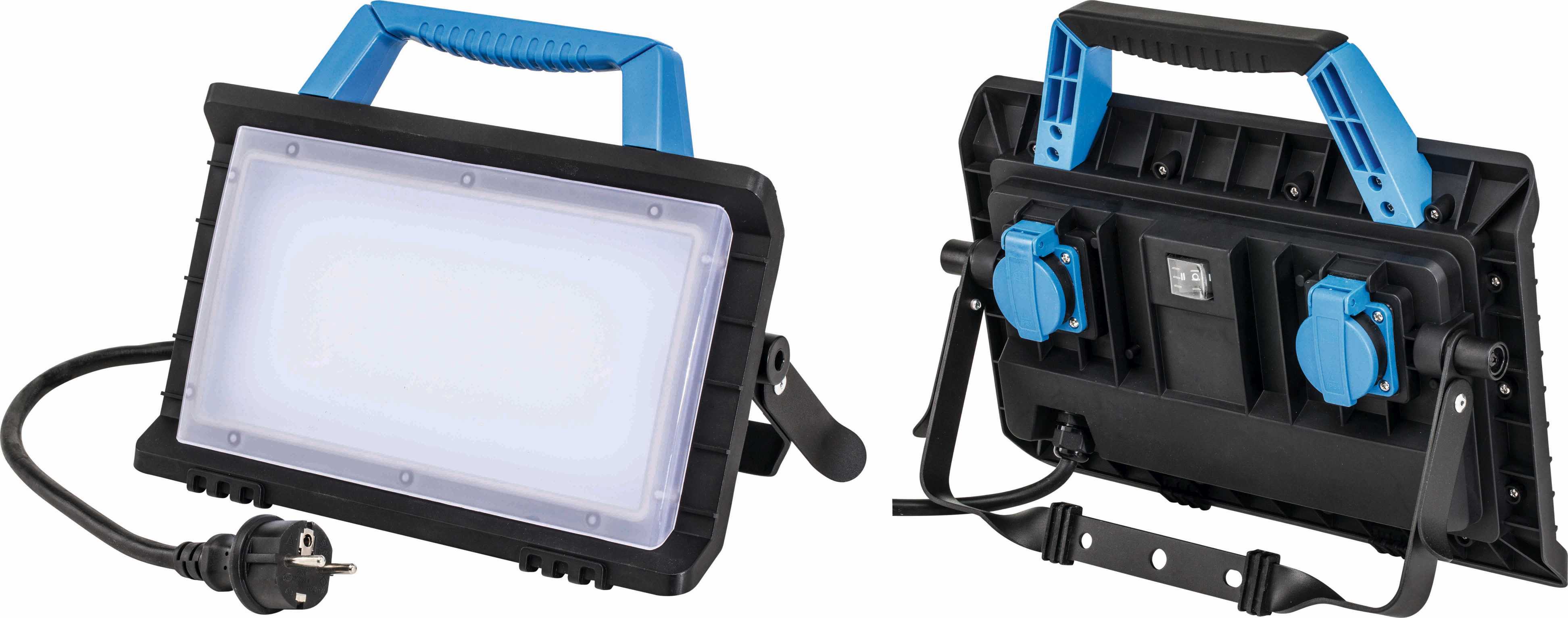 OPTILINE PROJECTEUR LED PORTABLE 45W AVEC 2 PRISES NF 16A/250V ET 3M H07RN-F