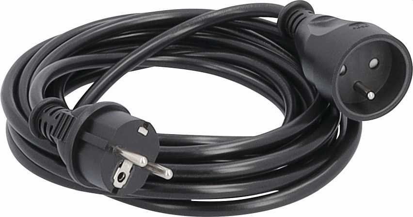 RALLONGE PVC 5 M H05VV-F 3G1,5 - NOIR