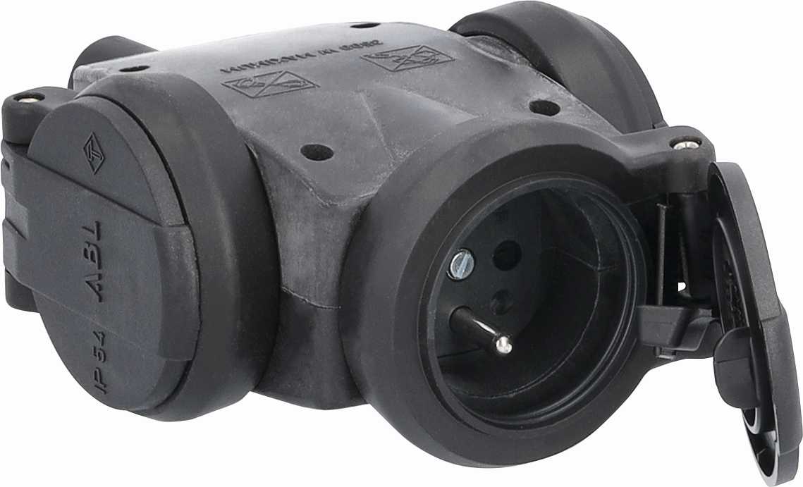 TRIPLETTE EN CAOUTCHOUC RENFORCEE, CAPACITE DE RACCORDEMENT 3X2,5MM2