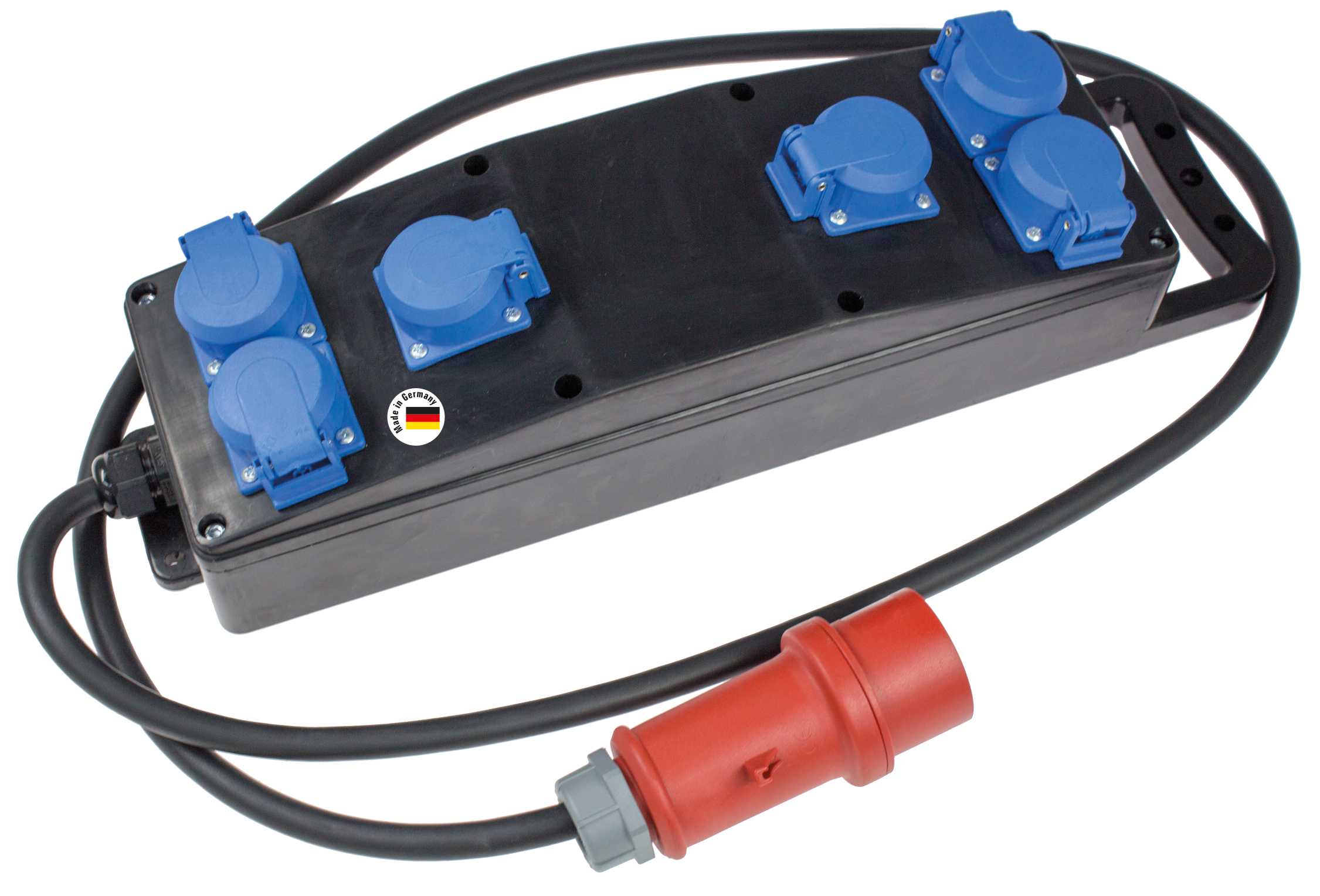 REGLETTE CAOUTCHOC 11 KW- 6 PRISES NF- 2M H97RN-F 5G2,5