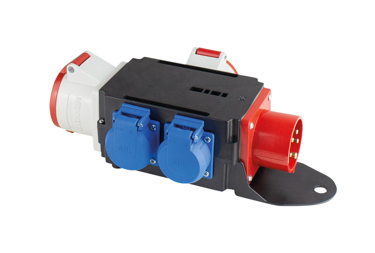 as - Schwabe MIXO Inlet Current Limiter 230V / 16A - Schuko Socket with  Hinged Lid Max. 3600W Power